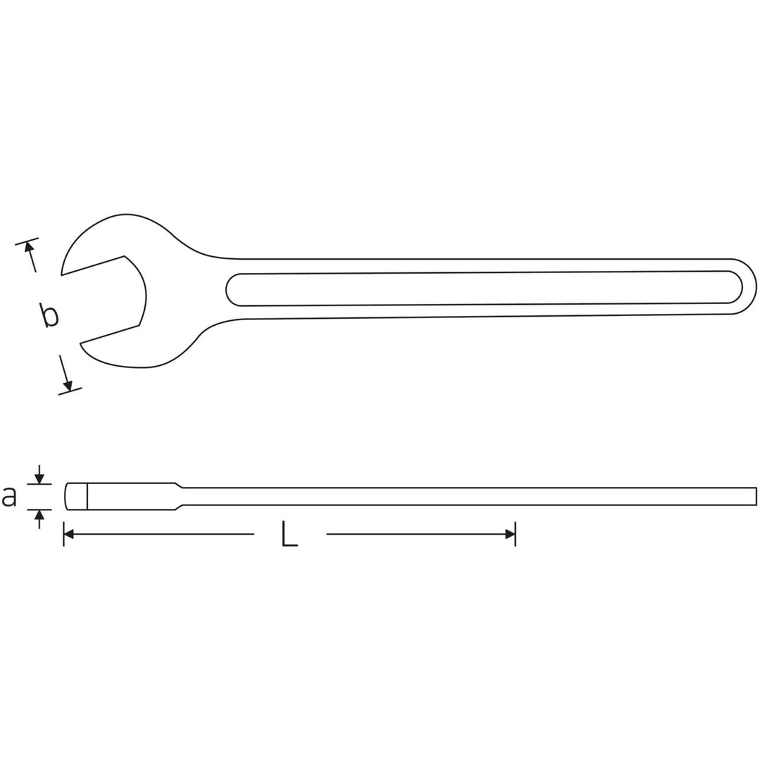 Stahlwille 40041000 Single Open Ended Wrench Spanner, 4004 100 mm