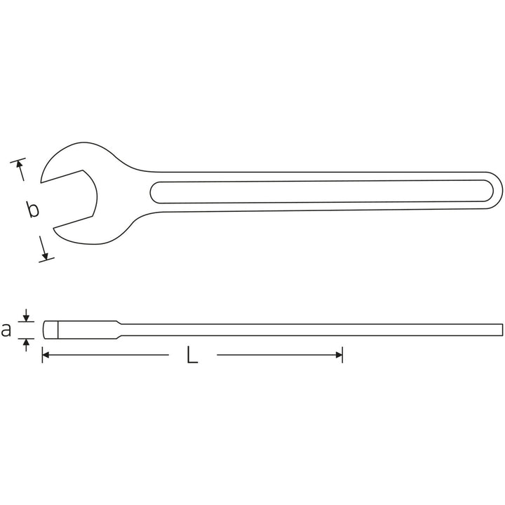 Stahlwille 40040950 Single Open Ended Wrench Spanner, 4004 95 mm