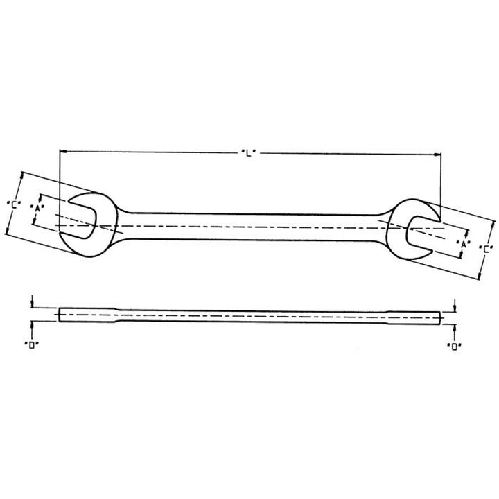 Wright Tool 1352 Open End Wrenches - SAE  1-1/2" x 1-5/8"