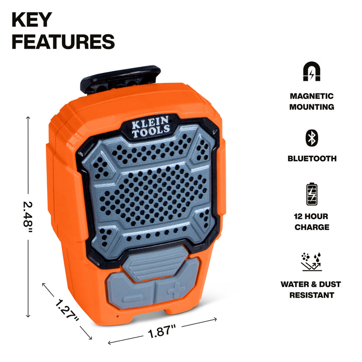 Klein Tools AEPWS1 Wearable Bluetooth Speaker