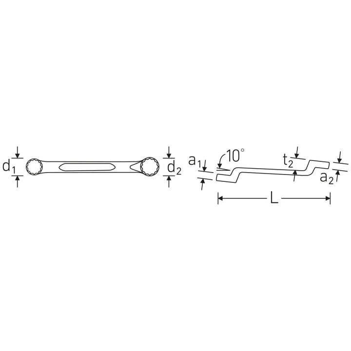 Stahlwille 41603234 Double ended ring spanner