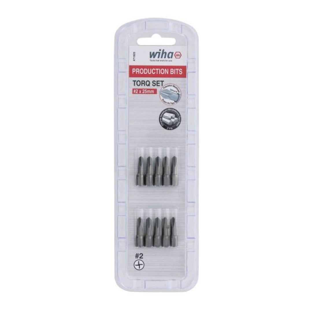 Wiha Tools 71923 Torq-Set Insert Bit, #2 x 25 mm, 10 Pk.
