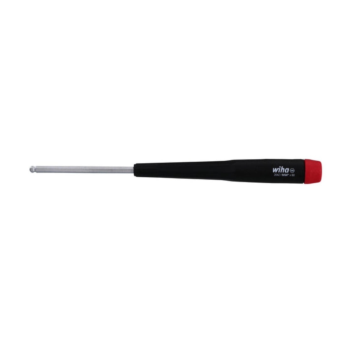 Wiha Tools 26436 Precision Ball End Hex Screwdriver, 9/64" x 60 mm