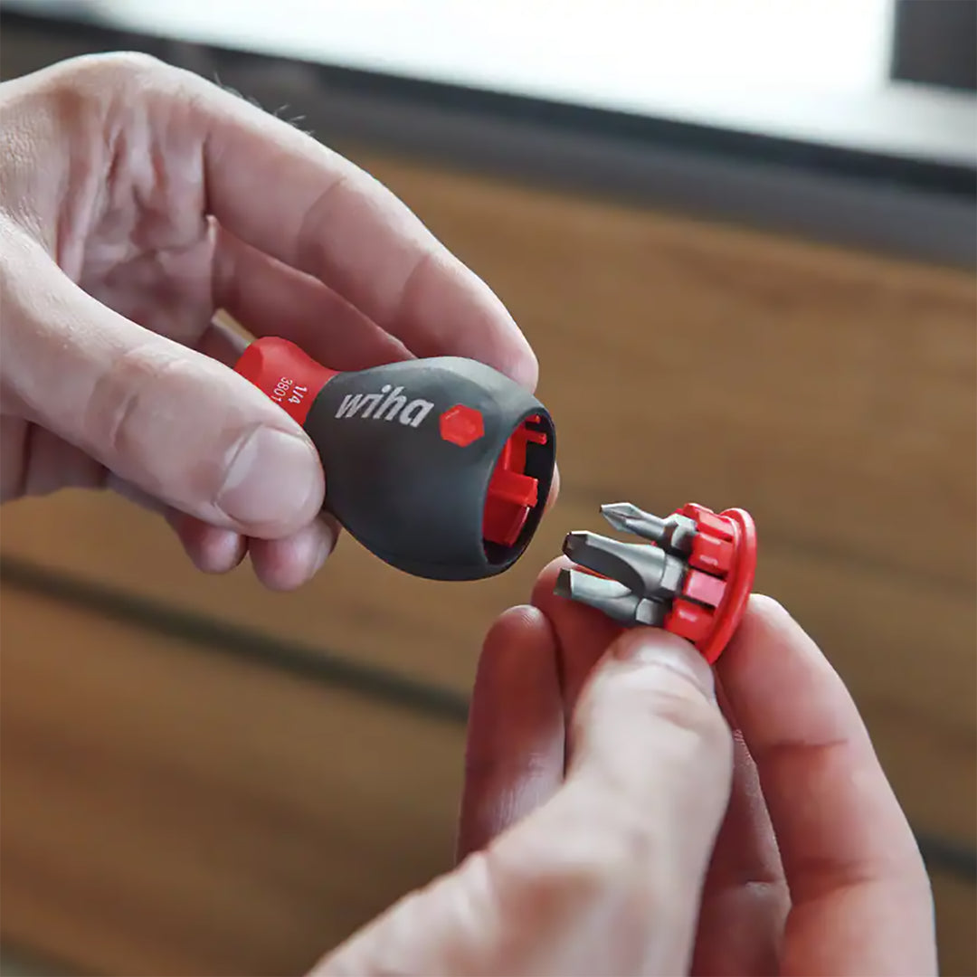 Wiha Tools 38045  6-in-1 Stubby Bit Holder, TORX Set