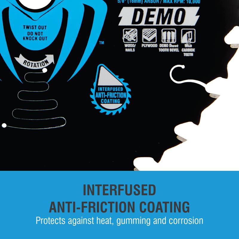 Spyder 10 Inch 60 Tooth Nico Carbide Tipped Fine Finish Saw Blade With Blue Ring Holder