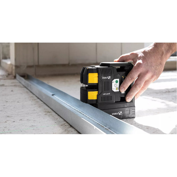 Stabila 03510 Cross-line laser LAX 500 G, 12 V system, 5-piece set, without rechargeable battery and charger