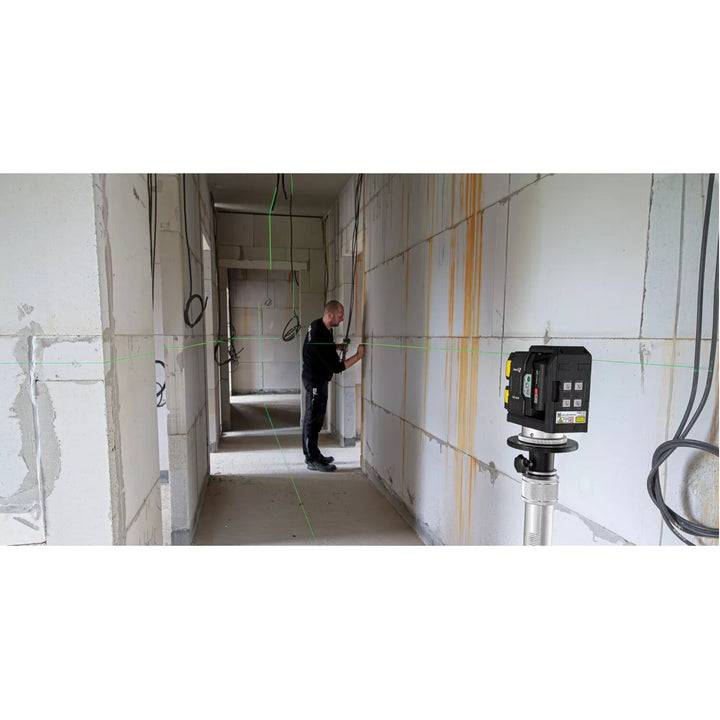 Stabila 03510 Cross-line laser LAX 500 G, 12 V system, 5-piece set, without rechargeable battery and charger