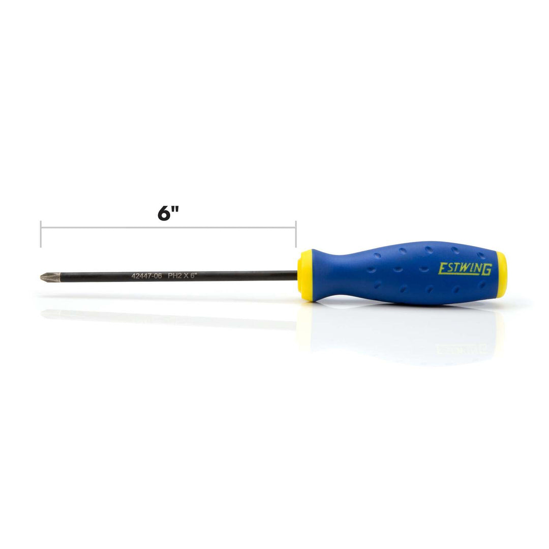 Estwing 42447-06 PH2 x 6-Inch Philips Magnetic Diamond Tip Screwdriver with Ergonomic Handle