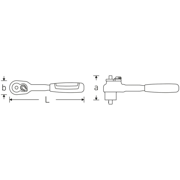 Stahlwille 12430001 12165 VDE QuickRelease ratchet, fine tooth 3/8" Drive