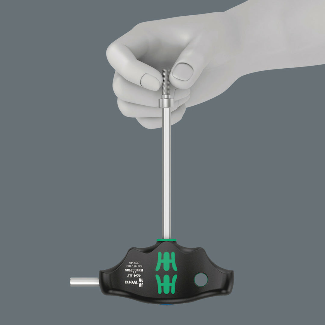 Wera 454 HF T-handle hexagon screwdriver Hex-Plus with holding function, 10 x 200 mm