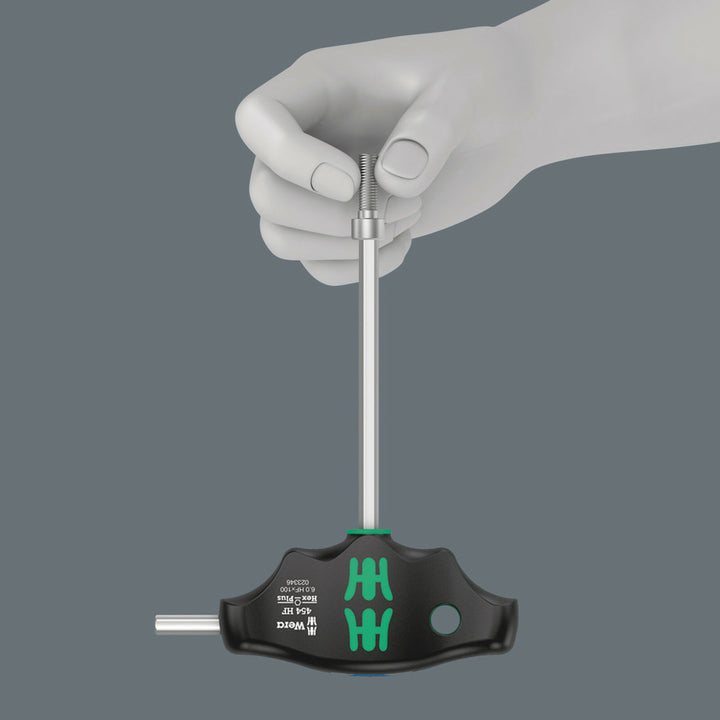 Wera 454 HF T-handle hexagon screwdriver Hex-Plus with holding function, imperial, 3/16" x 150 mm