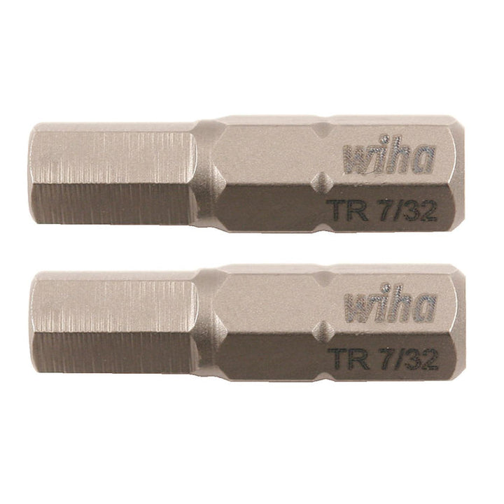 Wiha Tools 71977 Security Hex Insert Bit, 7/32" x 25 mm, 2 Pk.