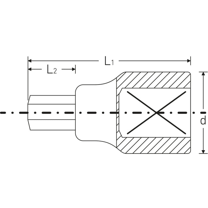 Stahlwille 06050024 Hex 64 1 Inch Drive Socket 24 mm