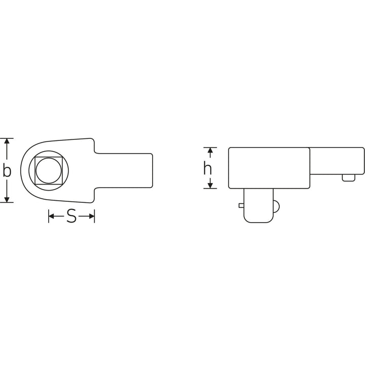 Stahlwille 58240004 734 1/4" Square drive insert tool, 9x12 mm