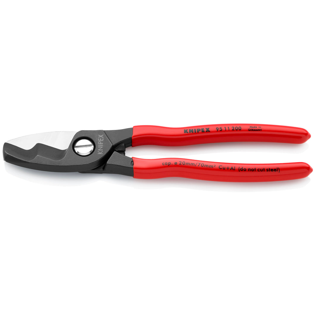 Knipex 95 11 200 SBA 8" Cable Shears-Twin Cutting Edges