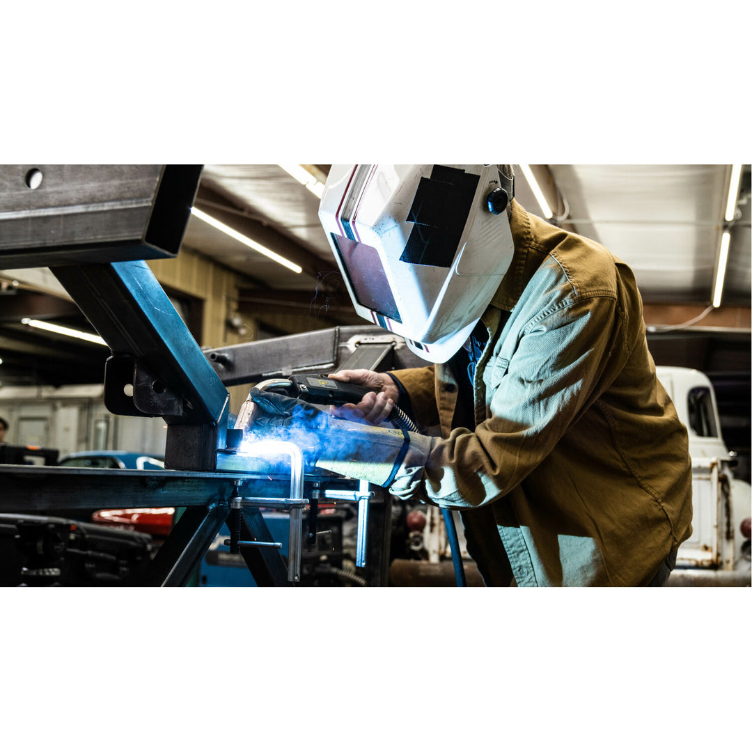 Bessey GS12-8K Clamp, welding, F-style, crimped on swivel pad, 4 In. x 3.125 In. 550 lb