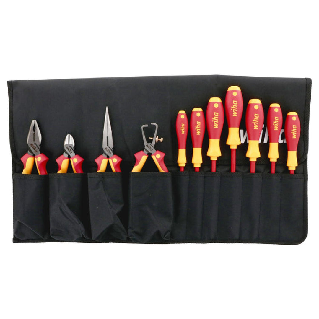 Wiha Tools 32986 Insulated Industrial Pliers and Screwdrivers Set, 11 Pc.
