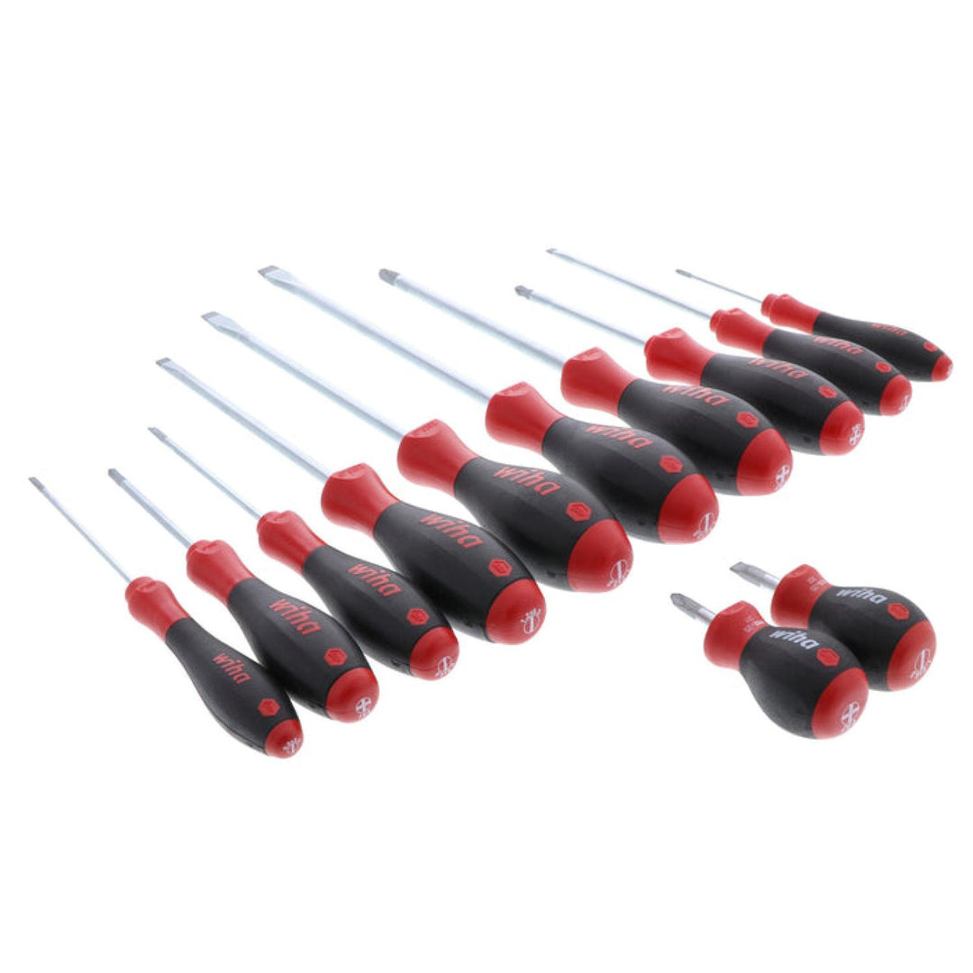 Wiha Tools 30297 SoftFinish Slotted/Phillips Screwdriver Set, 12 Pc. Set