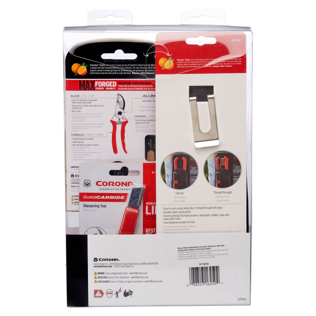 Corona SP 6250 Aluminum Bypass Pruner Bonus Pack