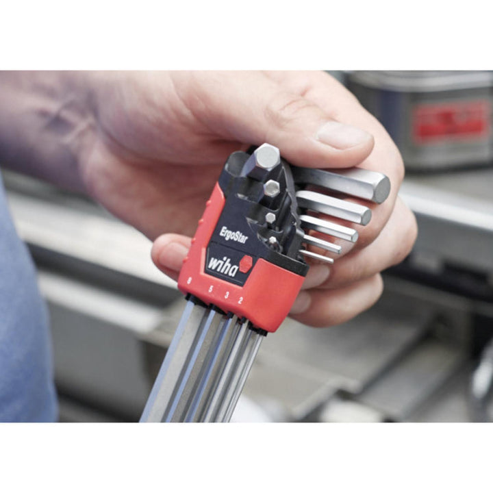 Wiha 66982 ErgoStar Ball End Hex L-Key Inch/Metric 22 Piece Set
