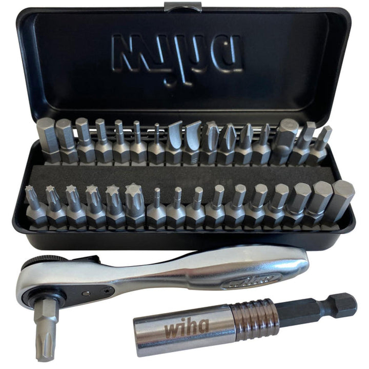 Wiha Tools 74996 1/4" Ratchet And Bits, 35 Piece Set