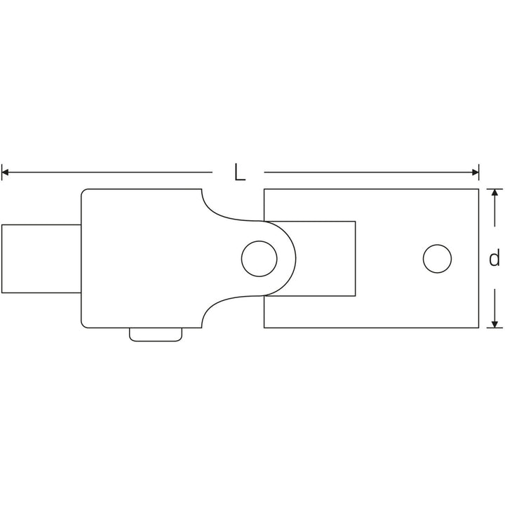Stahlwille 11021000 407QR QuickRelease universal joint, 1/4" Drive