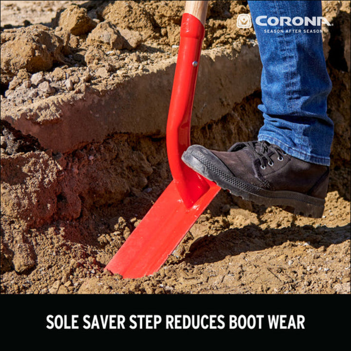 Corona SS16500  Trench Hardwood Shovel, 12 Gauge, 5 in.
