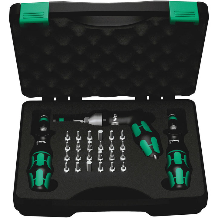 Wera 7445/46/47 Kraftform torque screwdriver set 2.5-55.0 in.lbs., 27 pieces