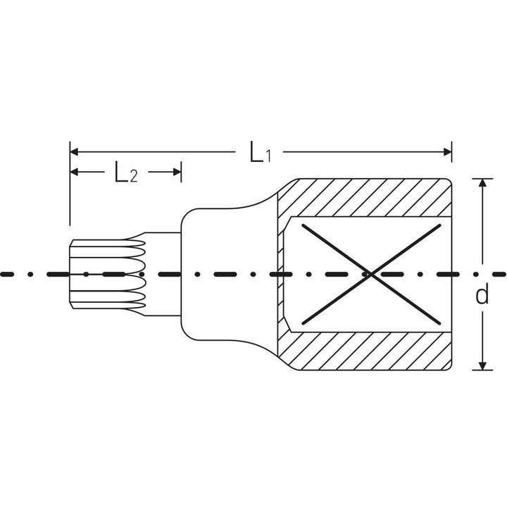Stahlwille 05060014 59X 3/4" Drive XZN Socket, M14