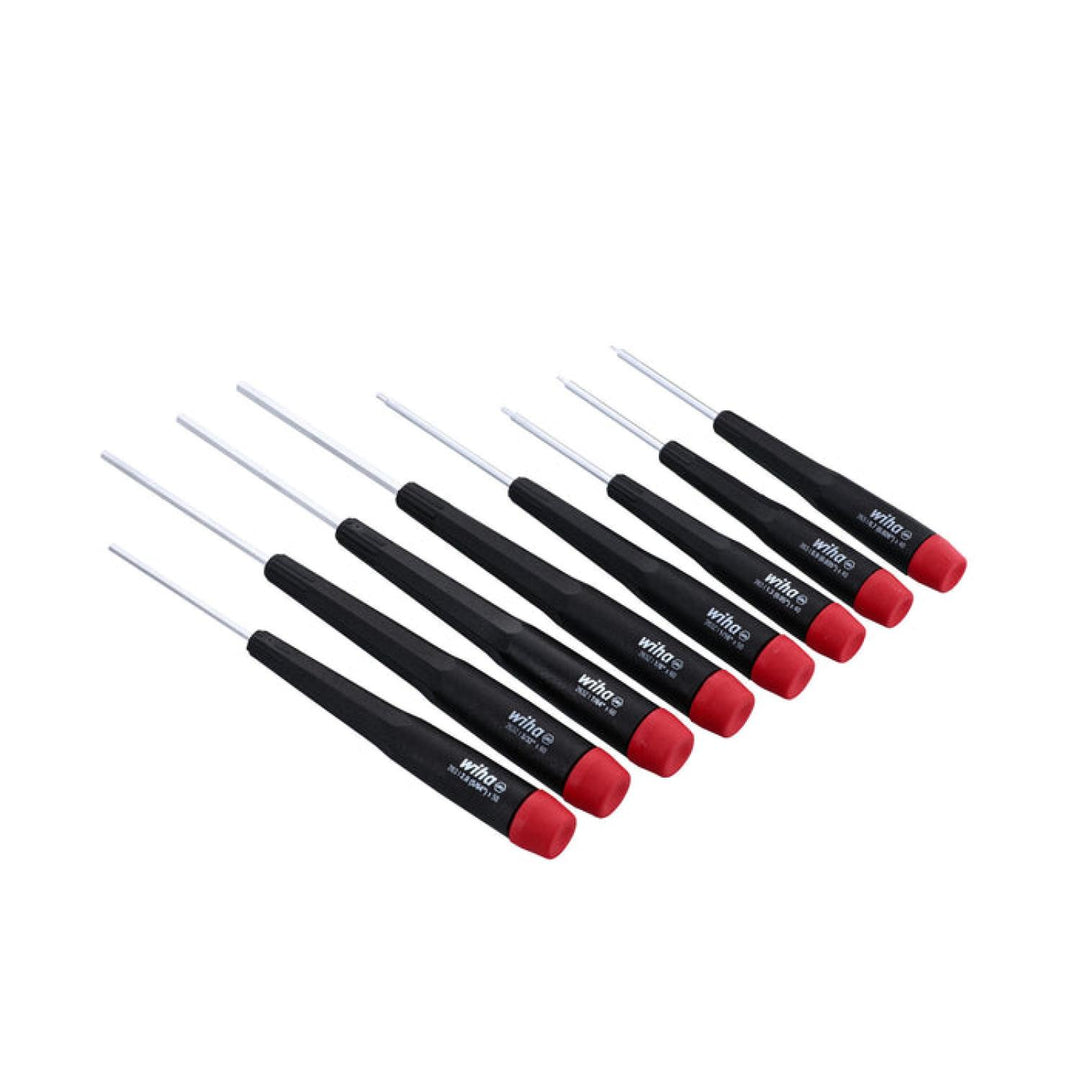 Wiha Tools 26399 Precision Hex Inch Screwdrivers 8 Piece Set in Canvas Pouch