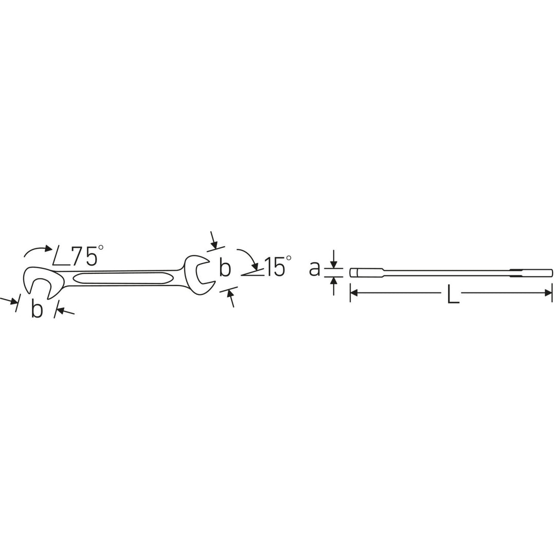 Stahlwille 40060606 12 Small double open ended Spanner Electric, 6 mm