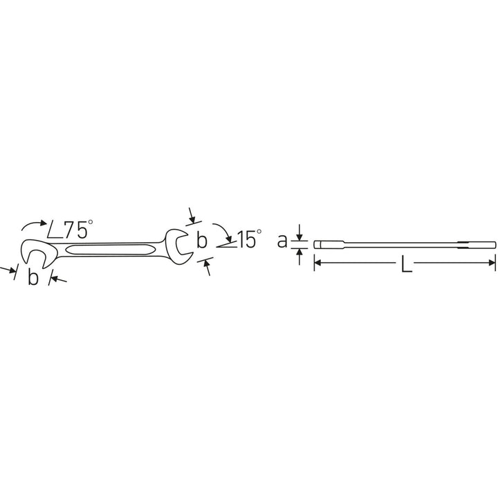 Stahlwille 40060606 12 Small double open ended Spanner Electric, 6 mm