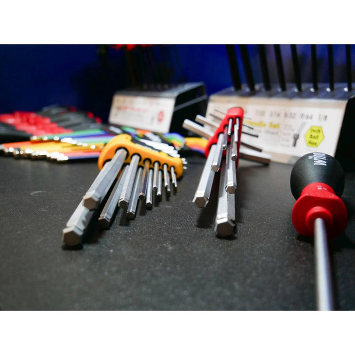 Wiha Tools 66992 MagicRing Ball End Hex L-Key Set In Holders, Inch and Metric, 22 Piece