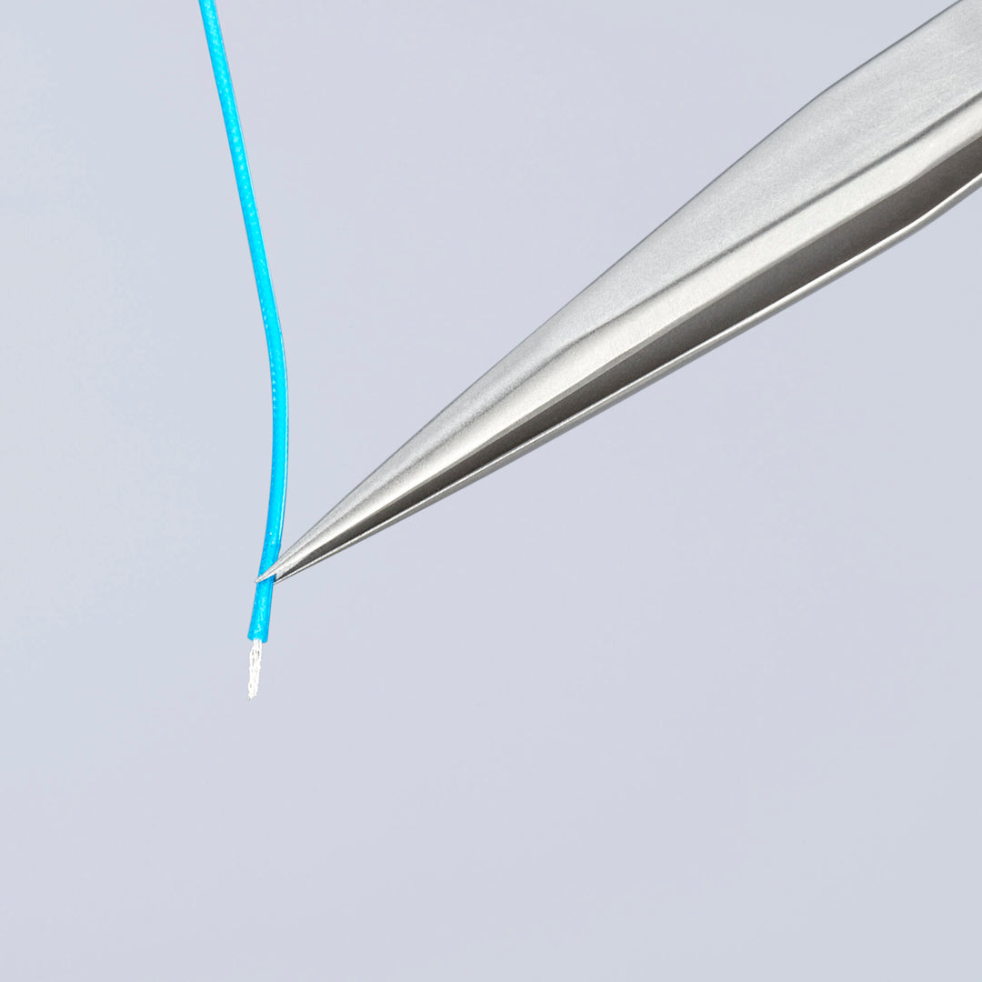 Knipex 92 21 05 2 3/4" Premium Stainless Steel Gripping Tweezers-Needle-Point Tips