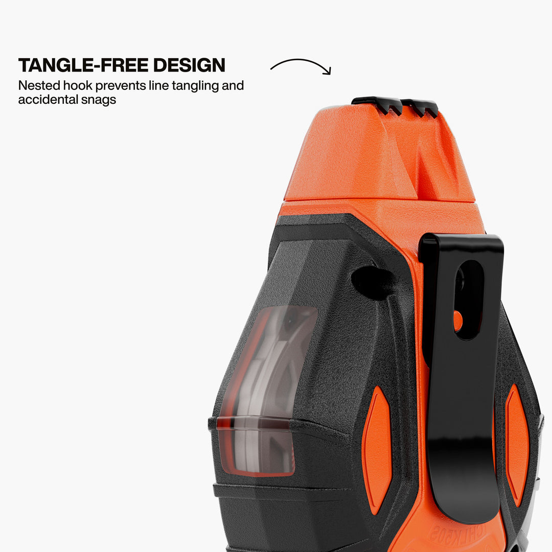 Klein Tools CHLK50S Smooth Retractable Chalk Reel, 50-Foot