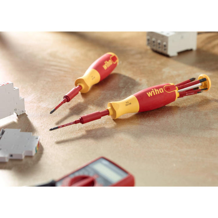 Wiha Tools 28393 Insulated 6-in-1 Ultra Driver SlimLine Slotted & Phillips Set, 7 Pc.