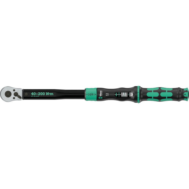 Wera Click-Torque Lock C 3 Torque wrench, adjustable, reversible ratchet, Torque Lock function, 40-200 Nm