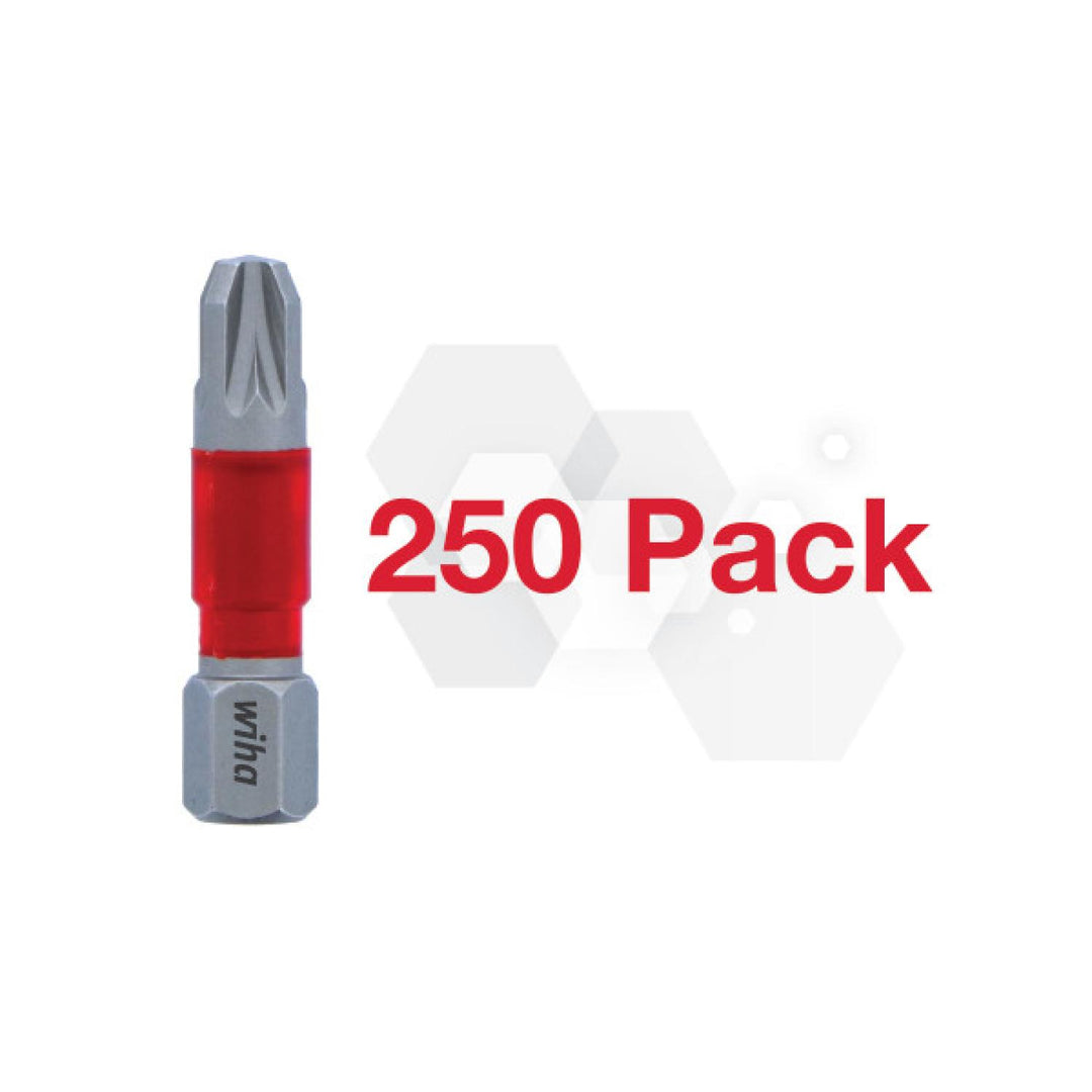 Wiha 76547, Impact Power Bit Pozidriv #3 - 250 Pk