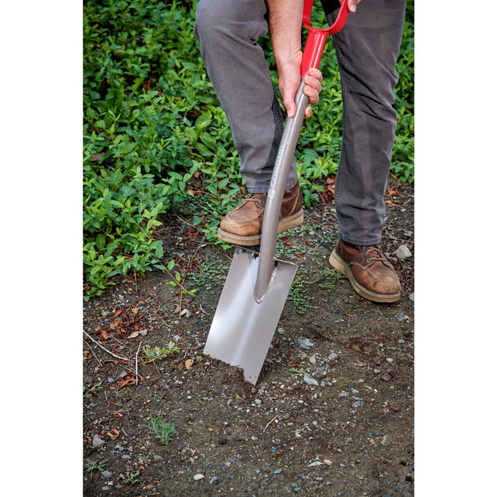 Corona AS 90010 All-Steel 12-Gauge 12 in. Straight Blade Shovel, D-Grip Steel Handle
