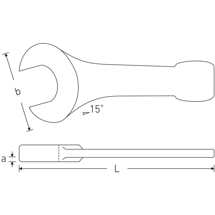 Stahlwille 42040027 4204 Striking face open ended Spanner, 27 mm