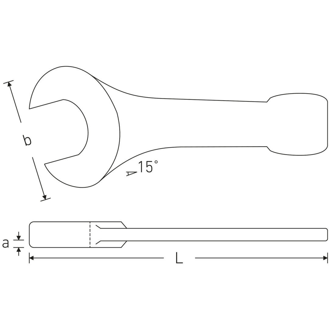 Stahlwille 42040046 4204 Striking face open ended Spanner, 46 mm