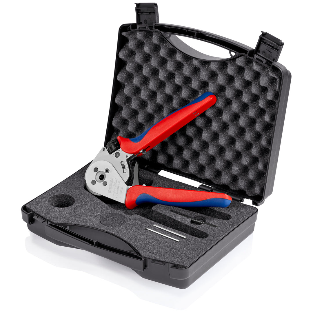 Knipex 97 52 65 9" Crimping Pliers - Four-Mandrel For Turned Contacts