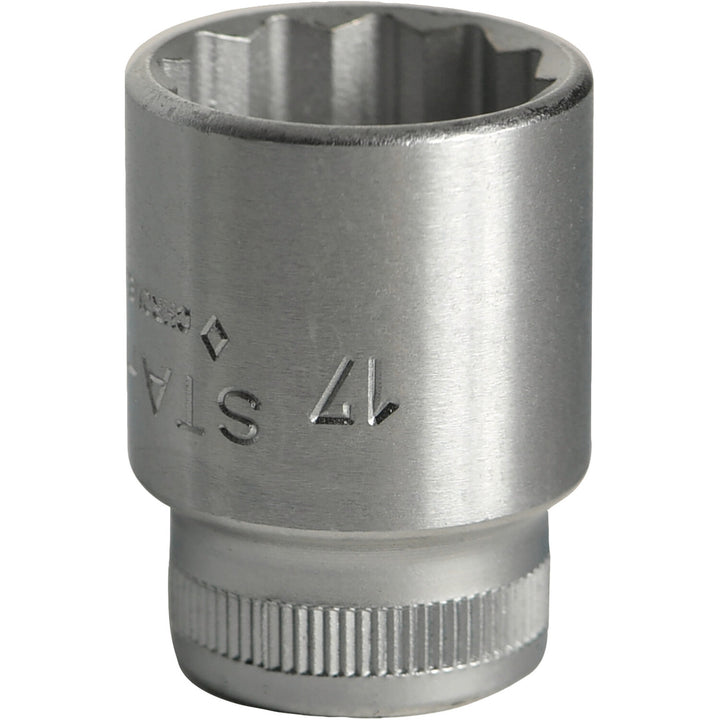 Stahlwille 02010017 45 12-pt Bi-Hex Socket, 3/8" Drive 17 mm