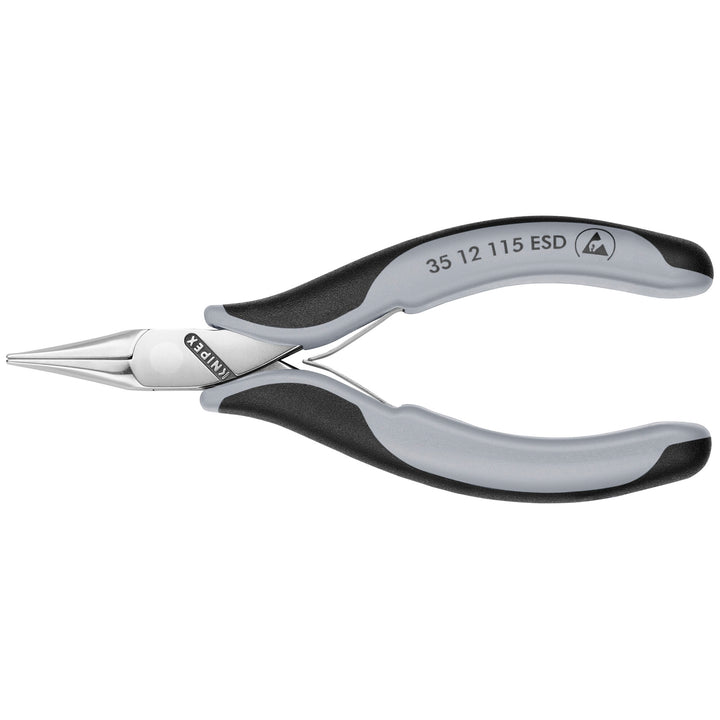 Knipex 35 12 115 ESD 4 1/2" Electronics Pliers-Flat Tips, ESD Handles