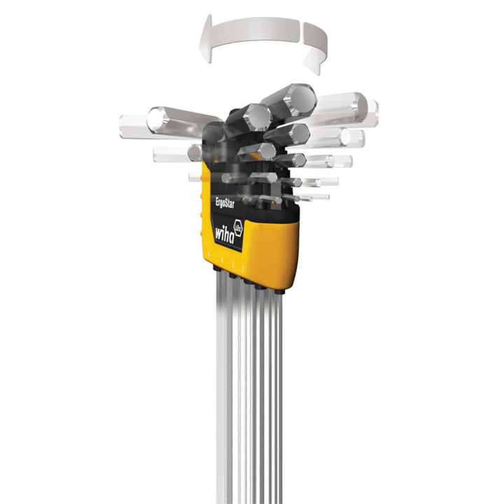 Wiha Tools 66988 ErgoStar Ball End Hex Inch L-Keys, 13 Pc. Set