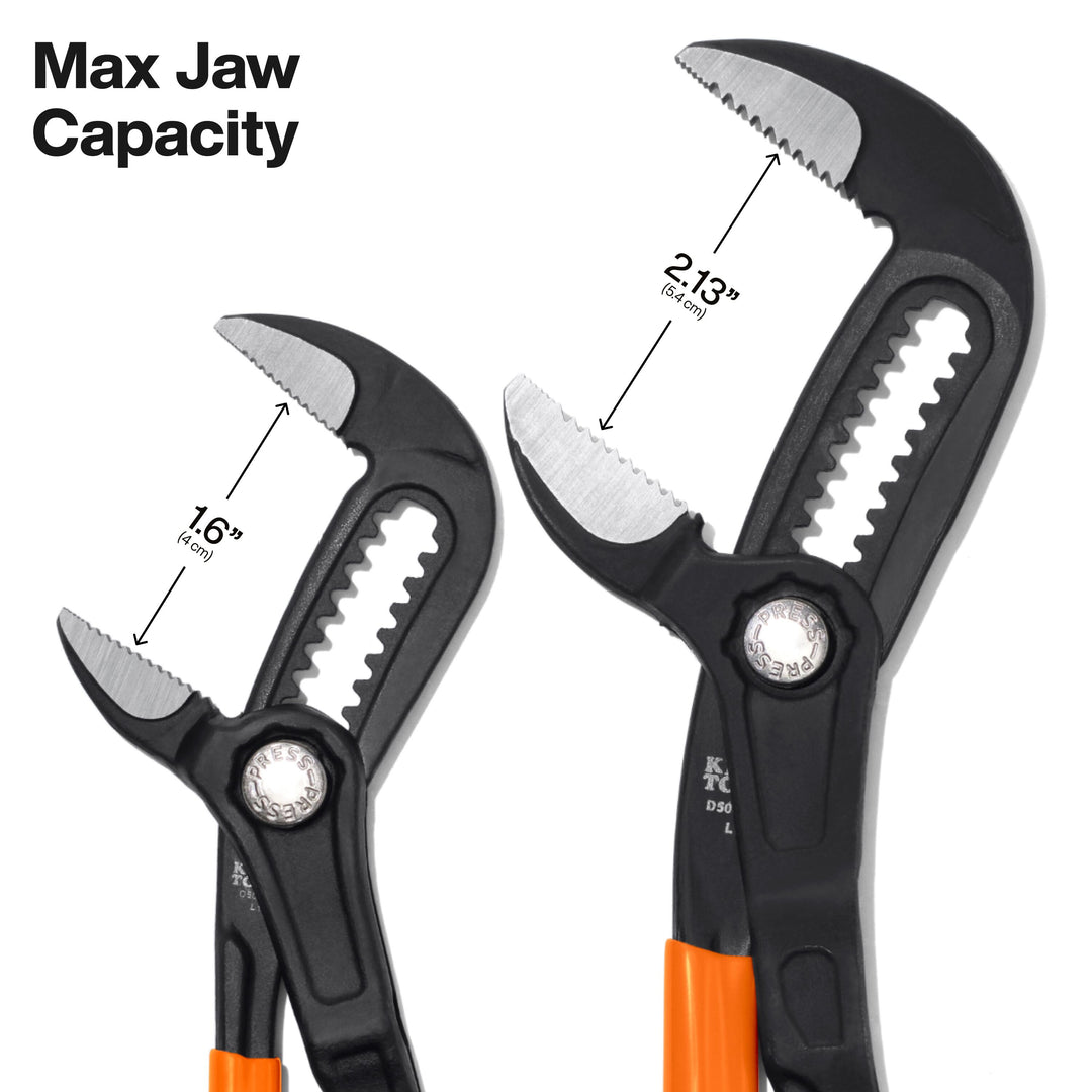 Klein Tools D5052BSKIT Straight Jaw Quick-Adjust Pump Pliers Set, 2-Piece