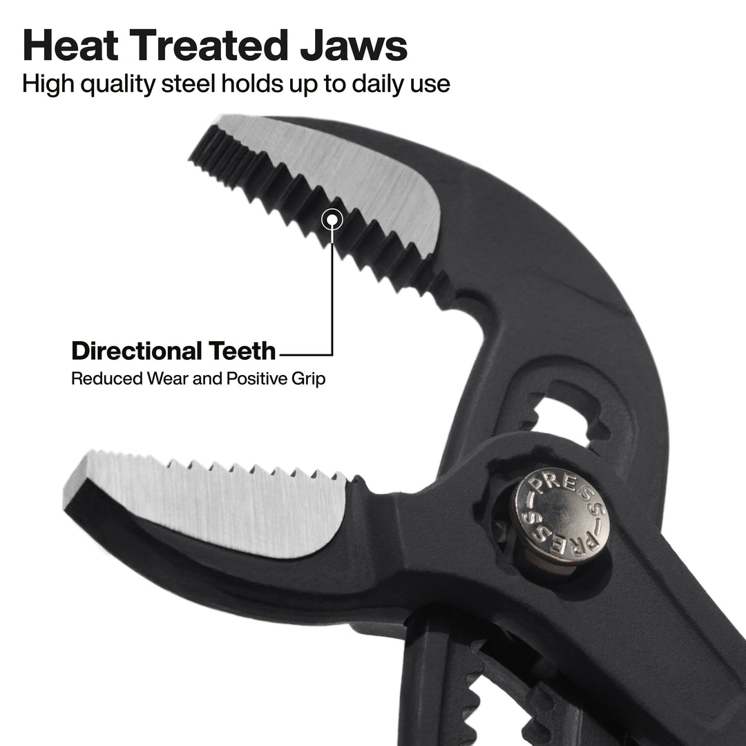 Klein Tools D5057BS Straight Jaw Quick-Adjust Pump Pliers, 7-Inch