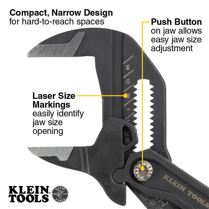 Klein Tools D53112 Compact Plier Wrench, 12"