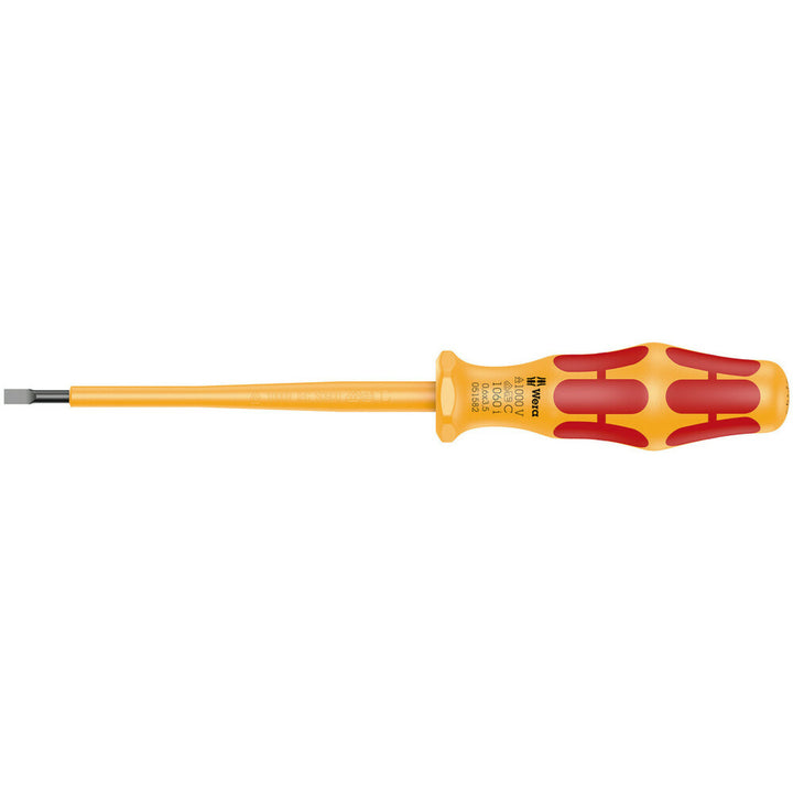 Wera 1060 i VDE-insulated Kraftform slotted screwdriver, 0.4 x 2.5 x 80 mm