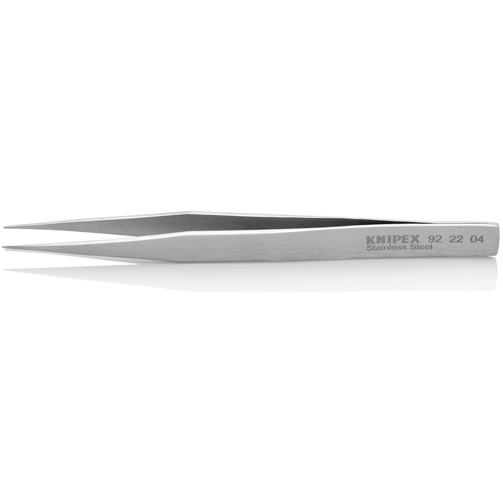 Knipex 92 22 04 5" Stainless Steel Gripping Tweezers-Pointed Tips